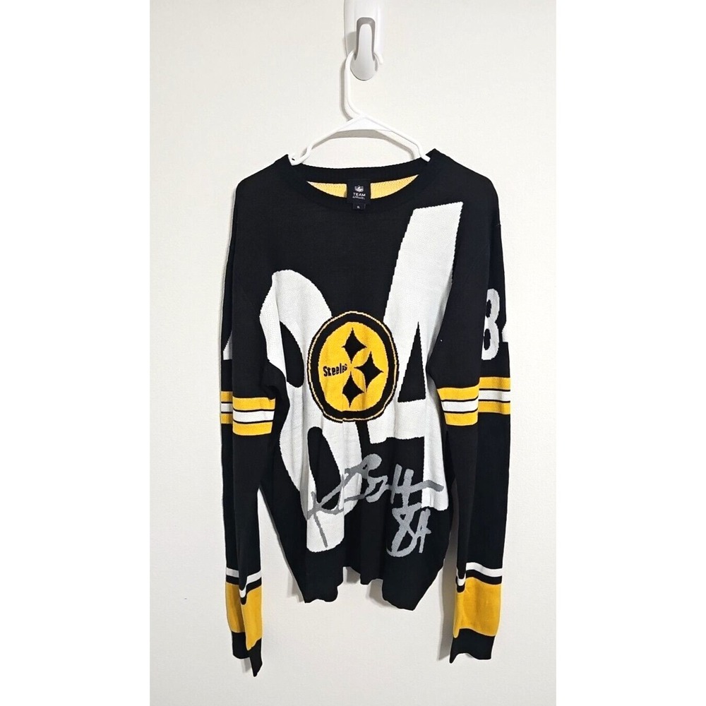 Pittsburgh Steelers Sweater Antonio Brown 84‎ Autograph Design Size XL